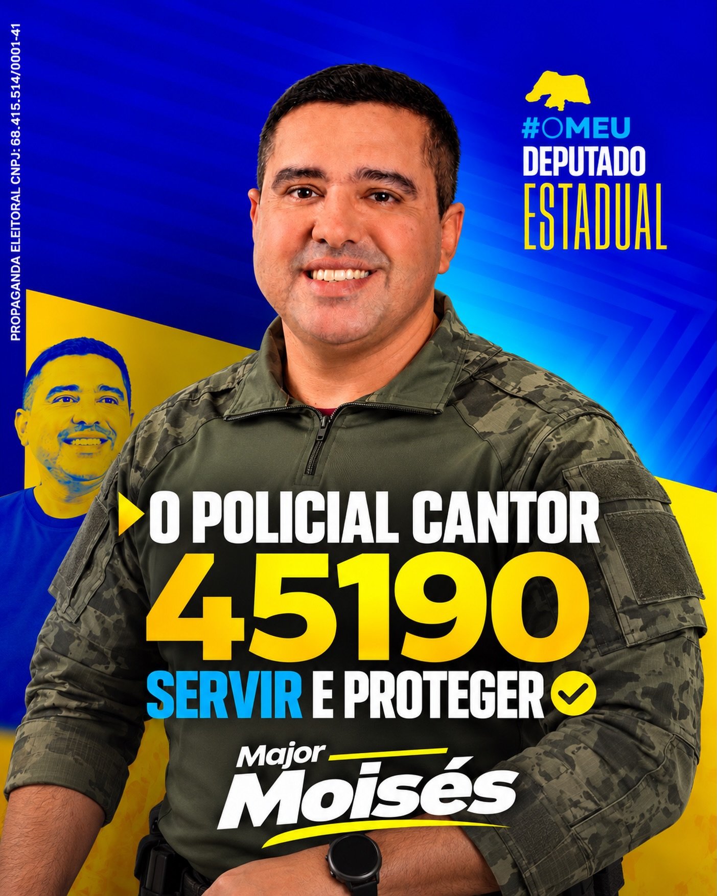 O Policial Cantor (Major Moisés) de farda: Servir e Proteger